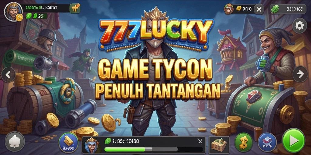 Tampilan gameplay <strong>777LUCKY</strong> dengan berbagai pilihan bisnis yang menarik.