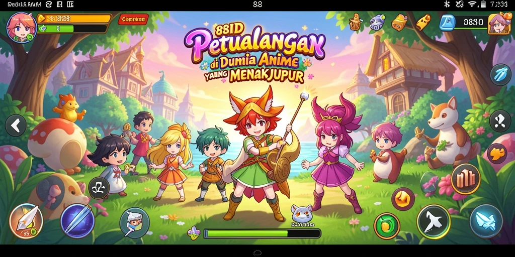 Tangkapan layar gameplay <strong>88ID</strong> dengan pertempuran karakter anime yang dinamis.