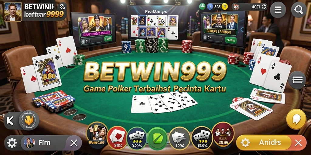 Tangkapan layar permainan poker yang mendebarkan di BETWIN999.