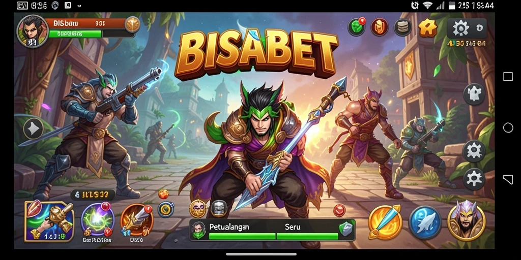 Tampilan menarik dari gameplay petualangan BISABET.