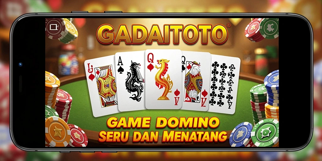 Screenshot dari gameplay GADAITOTO yang menunjukkan keseruan bermain Domino.