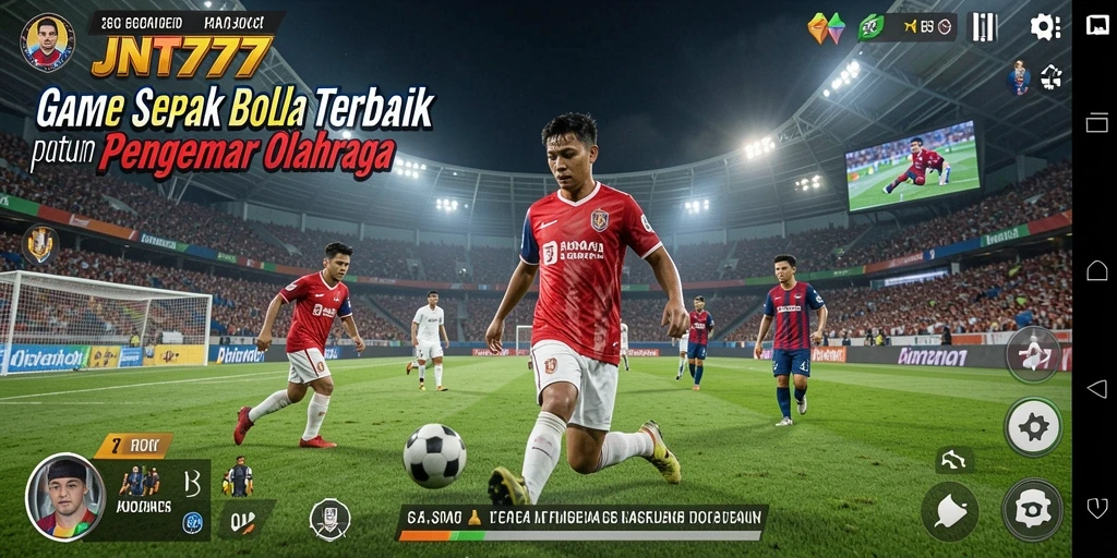 Tampilan gameplay yang menarik dalam game sepak bola JNT777.
