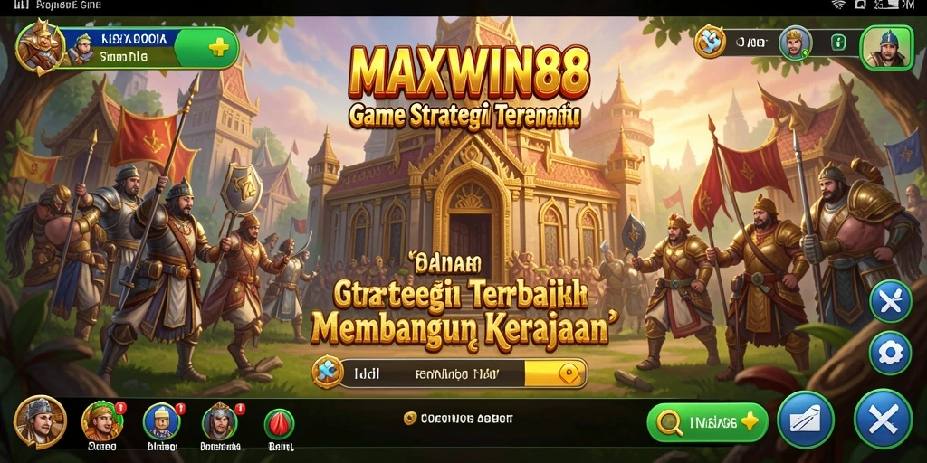 Tampilan gameplay seru di MAXWIN88 dengan strategi dalam membangun kerajaan.