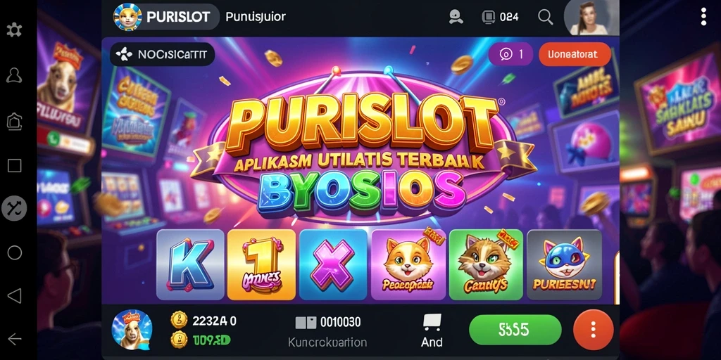 Tampilan layar permainan slot yang mengasyikkan di PURISLOT.