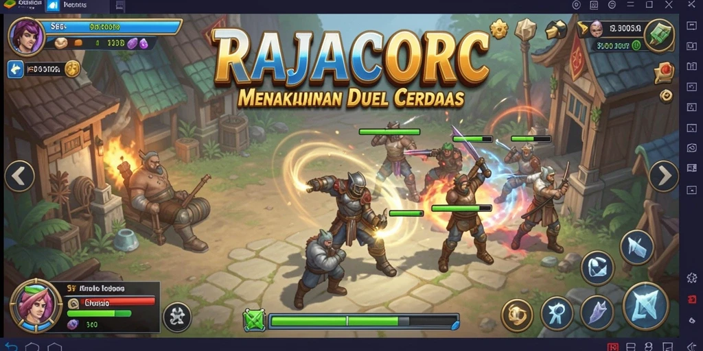 Tampilan menarik dari gameplay RAJACORC yang mendebarkan dan strategis.