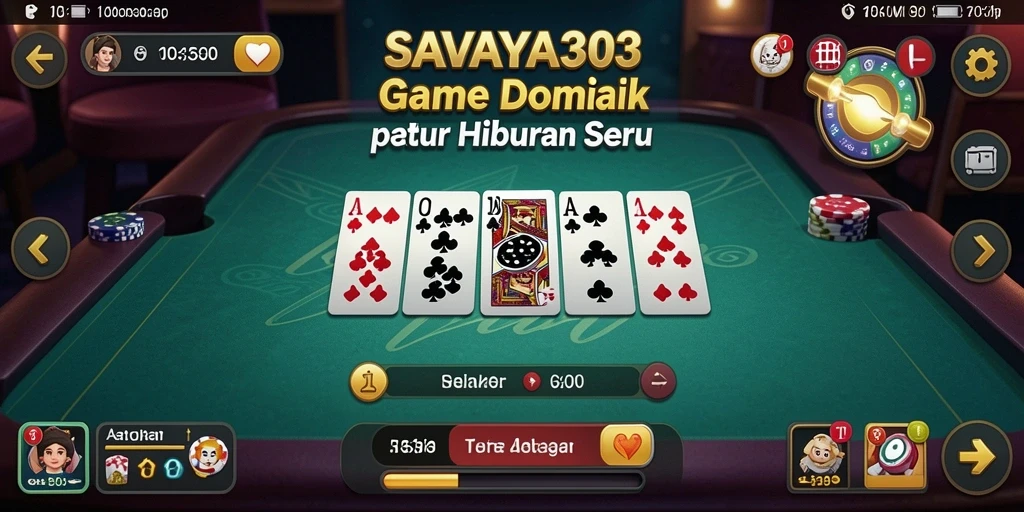 Screenshot gameplay Domino yang menarik dan interaktif.
