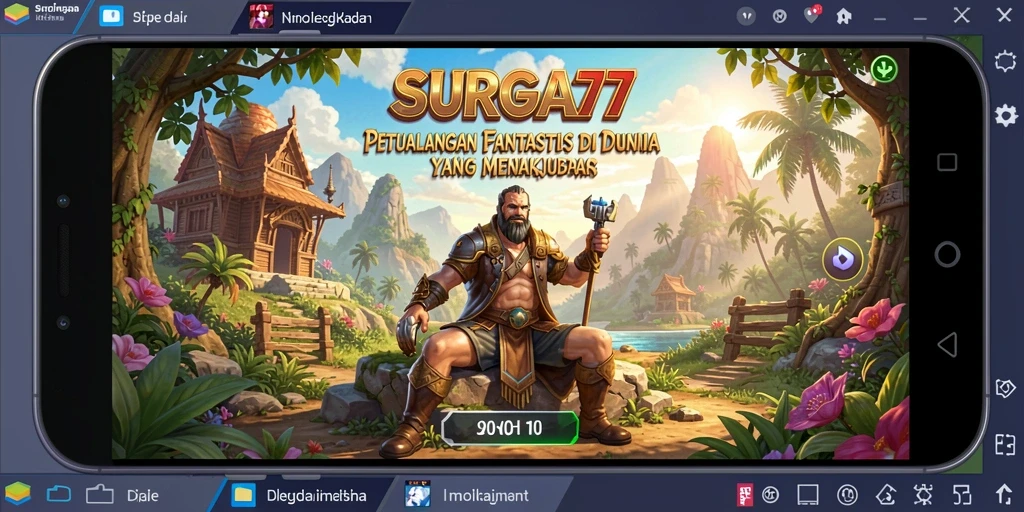 Tampilan gameplay SURGA77 dengan petualangan mendebarkan.