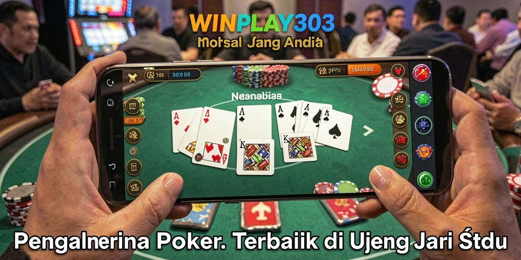 Tampilan gameplay WINPLAY303 menampilkan suasana poker yang mendebarkan.