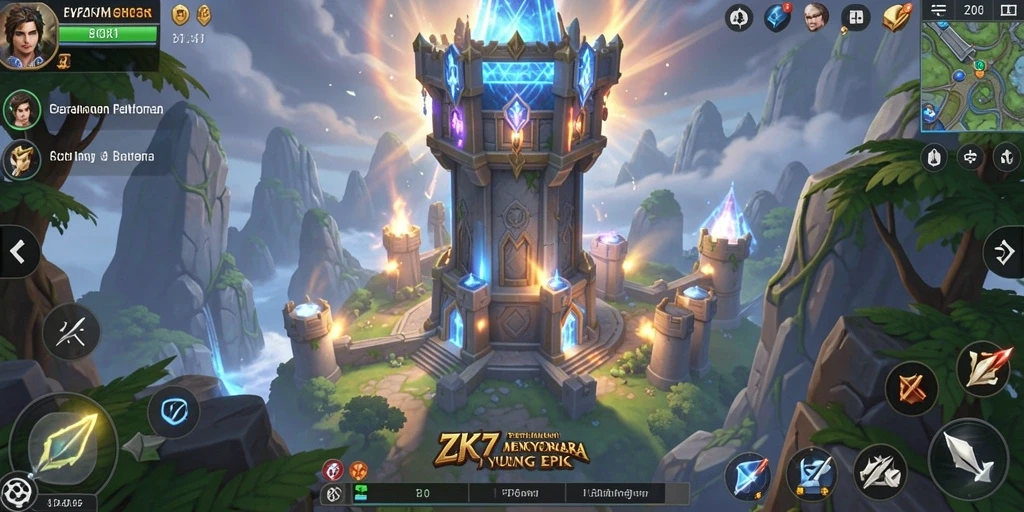 Tampilan gameplay seru dalam ZK7 Tower Defense.